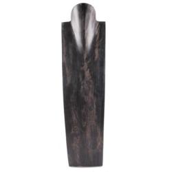 Présentoir spécial colliers longs 60cm buste en bois finition "noir vintage"