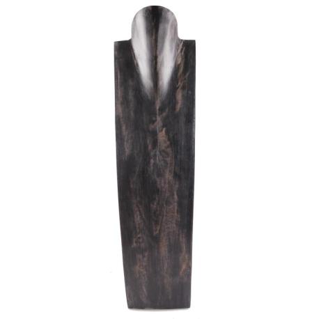 Présentoir en bois pour Colliers longs & Sautoirs 60cm | Finition "Noir Vintage"