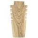Présentoir à colliers cranté en bois brut 30cm