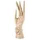 Main de Bouddha / Porte-bagues en bois brut 20cm
