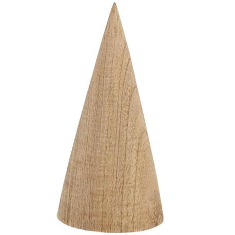 Cône en bois 15cm - Présentoir à Bijoux | Finition Bois brut naturel