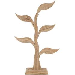 Arbre à boucles d'oreilles - Porte-bijoux en bois brut