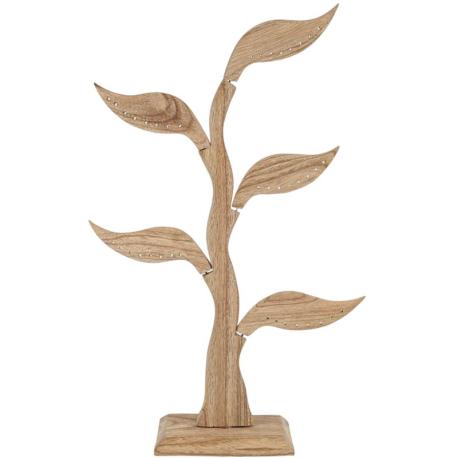 Arbre à boucles d'oreilles - Porte-bijoux en bois brut