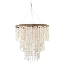 Lustre Bohème "Kaléa" en coquillages naturels ⌀50cm