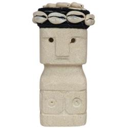 Statuette Ethnique en Pierre et Coquillages 10,5cm | Savoir-faire de Sumba