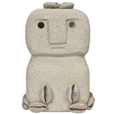 Statuette Sumba en Pierre et Coquillages Cauris 8cm | Savoir-faire de Sumba