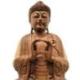 Grande Statue de Bouddha assis en bois de Suar 80cm