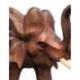 Statue Éléphant d'Afrique XL en bois exotique 70cm | Pièce Unique
