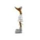 Grand canard décoratif en bois 35cm - Marinière grise