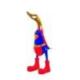 Grand canard super-héros en bois 35cm - Superman