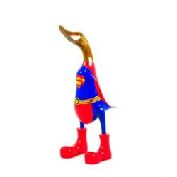 Grand canard super-héros en bois 35cm - Superman