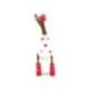 Canard décoratif en bois 35cm - Motif coeurs, bottes et chapeau