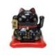 Maneki Neko Noir à Énergie Solaire | Chance & Prospérité