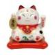 Maneki Neko Blanc à Énergie Solaire | Chance & Prospérité