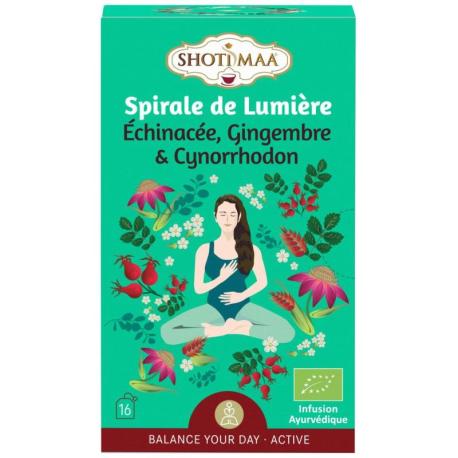 Infusion Ayurvédique Bio Spirale de Lumière - Échinacée, Gingembre & Cynorrhodon | Shoti Maa Harmonie