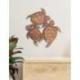La Ronde des Tortues | Décor Mural 35cm en Bois de Suar sculpté Main
