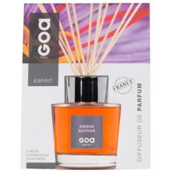 Ambre Safran - Diffuseur de Parfum à tiges de rotin Goa - Goatier Esprit 200ml