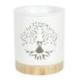 Brûle-parfum Arbre de Vie en Céramique Blanche et Bois