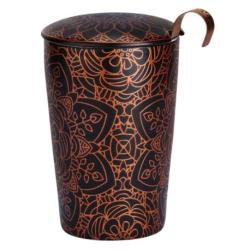 Tisanière Double Paroi "Mandala Ebony" 350ml | Teaeve