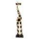 Statue Girafe 60cm en bois, déco maison africaine.