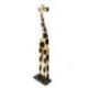 Statue Girafe 60cm en bois, déco maison africaine.