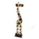 Statue Girafe 60cm en bois, déco maison africaine.