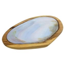 Vide-poche en Bois et Nacre d'ormeau 20cm