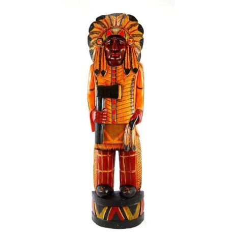 Totem Chef indien 100cm en bois | Création artisanale