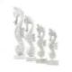 Lot de 4 Hippocampes en bois blanc - Décoration marine