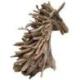 Sculpture Tête de Cheval en bois flotté 80x70cm