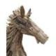 Sculpture Tête de Cheval en bois flotté 80x70cm