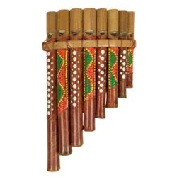 Flûte de Pan en bambou peinte à la main - Instrument de musique