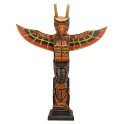 Totem de Tribu Indienne en bois 50cm