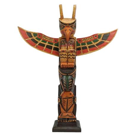Totem de Tribu Indienne en bois 50cm