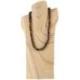 Buste présentoir à colliers en bois massif brut 30cm