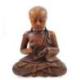 Statue Moine Bouddhiste Shaolin 30cm sculpture en bois sculpté main