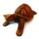 Statue Tortue de terre XL 40cm. Sculpture sur bois artisanale.