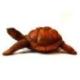 Statue Tortue de terre XL 40cm. Sculpture sur bois artisanale.