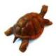 Statue Tortue de terre XL 40cm. Sculpture sur bois artisanale.