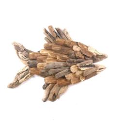 Poisson en bois flotté 65x40cm - Décoration murale