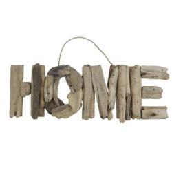Décoration murale en bois flotté "HOME" 45x15cm