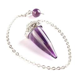 Pendule cône poli - Améthyste naturelle