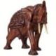 Grande Statue éléphant en bois sculpté 40cm | Style Colonial