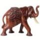 Grande Statue éléphant en bois sculpté 40cm | Style Colonial