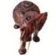 Grande Statue éléphant en bois sculpté 40cm | Style Colonial