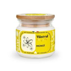 Bougie Parfumée Artisanale "Monoï" 40 heures 150ml | Mistral des Sens