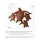 La Famille Tortues | Décor Mural en Bois de Suar sculpté Main