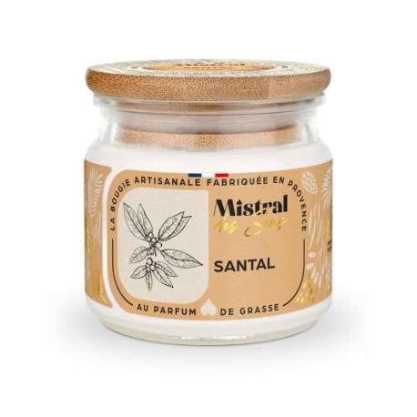 Bougie Parfumée Artisanale "Santal" 40 heures 150ml | Mistral des Sens