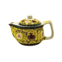 Théière Chinoise en Porcelaine Jaune | Filtre Métal - 350ml