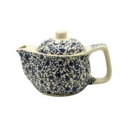 Théière en Porcelaine Motifs Asiatiques Bleus & Blancs | Filtre Métal - 350ml